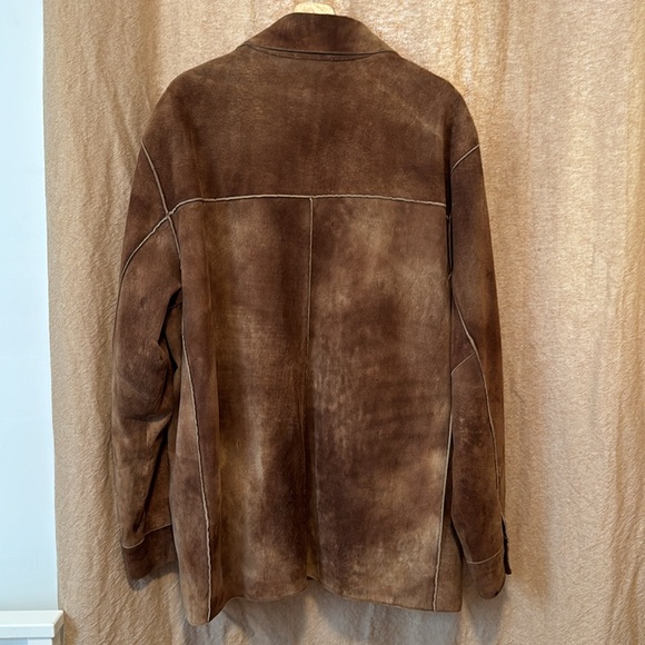 Very Cool Like-New Vintage Brown Leather Suede Jacket from Fur Vault - Picture 6 of 9